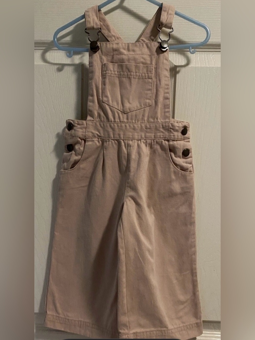 Rachel Zoe Girls Light Beige Corduroy Overalls